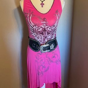 Vocal Pink and Black Dress